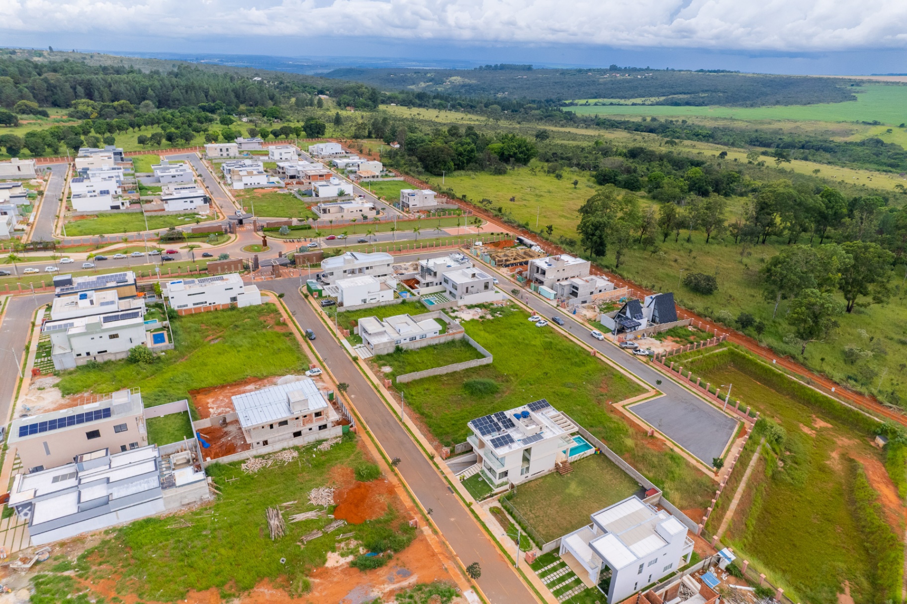 Vista aérea do Condomínio Le Jardin DF – lotes e casas à venda no Jardim Botânico